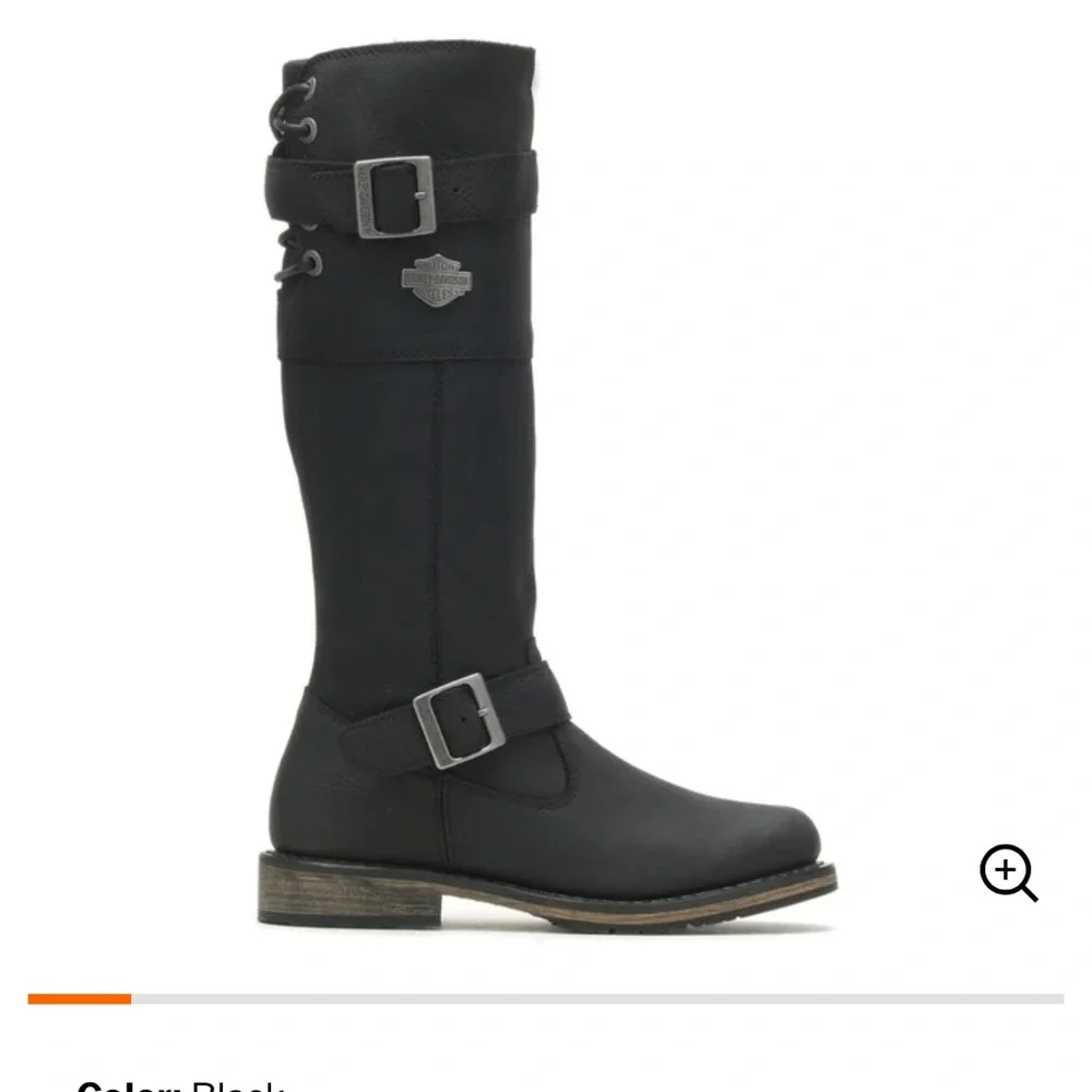 Harley-Davidson Black Leather Boots - Picture 5 of 6
